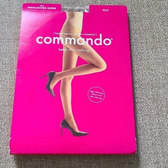 Commando The Highlighter Sheer Bronze Stocking Footed Tights sz S - Picture 2 of 7